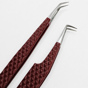 Juego de Pinzas para Extensión de Pestañas Profesionales HARRAR GROUP COMPANIES, de Acero Inoxidable Marrón, Punta Lisa, 13 cm, Duraderas y Reutilizables, 2 Piezas - Product Image 3