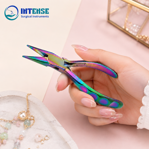 Pince à bijoux à bout rond arc-en-ciel en acier inoxydable pour la fabrication de boucles de fil et de perles, vente en gros d'usine, logo personnalisé OEM - Product Image 5