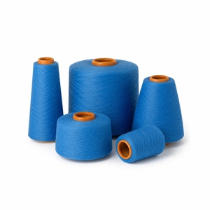 Hilo de Algodón Azul Teñido en Anillo, Absorbente de Humedad para Tejido Textil, 100% Algodón Peinado, Precio de Origen en India - Product Image 4