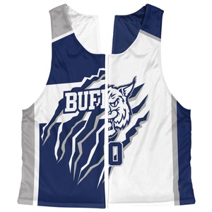 OEM Custom Made Sublimated Reversible Lacrosse Pinnies 100% Polyester Breathable Jerseys Custom Printed Uniform for Adult/Youth - Product Image 5