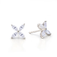 Boucles d'oreilles clous de créateur en or massif 10K 14K 18K, minimalistes et célestes, avec diamants de laboratoire taille marquise, boucles d'oreilles clous raffinées