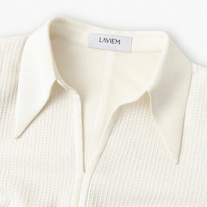 เสื้อสเวตเตอร์ถักคอวีผู้หญิง เสื้อถักแขนยาวแบบโปร่ง น้ำหนักเบา ระบายอากาศได้ดี สไตล์เกาหลี เสื้อสเวตเตอร์หรูหรา - Product Image 4