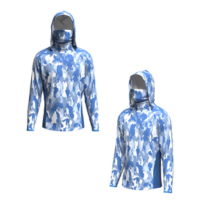 Chemise de pêche à capuche en gros, séchage rapide, anti-UV, vêtements de sport avec emballage personnalisé - Product Image 4