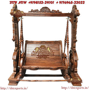 Columpios Modernos de Madera de Teca Tallados a Mano para Interiores, Decoración para Sala de Estar, Tamaño Personalizado, California - Product Image 3