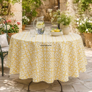 Indian Handmade Floral Cotton <b>Table</b> <b>Cover</b> Eco-Friendly Hand Block Printed Washable for Wedding <b>Dining</b> <b>Table</b> - Product Image 5