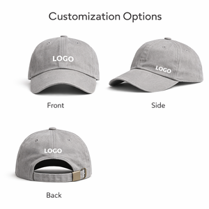 Customizable 6-Panel Baseball Cap Cotton Twill Adjustable Metal Buckle Unisex Solid Color Front Logo Casual <b>Hat</b> - Product Image 4