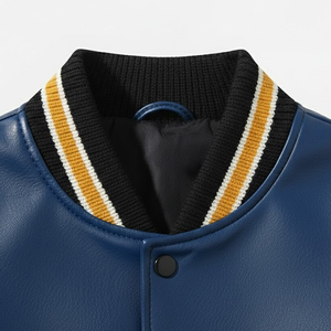 Chaqueta Varsity de Invierno de Alta Calidad con Cuello Alto Estilo Urbano, Precio al por Mayor, Nueva Llegada, Chaquetas Varsity de Cuero - Product Image 3