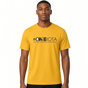 เสื้อยืดคอกลมแขนสั้นผู้ชาย IOTA One Iota Year Crest สีน้ำตาล ผ้าฝ้าย 100% ลายกราฟิกตัวอักษรกรีกสำหรับสมาคมพี่น้อง สไตล์ลำลอง - Product Image 1