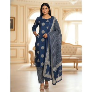 Ensemble de 3 pièces pour femmes, vêtements de fête traditionnels en coton, qualité d'exportation, approvisionnement en gros - Product Image 4