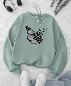 Women's Premium Polyester/Cotton <b>Blend</b> Fleece Sweatshirt-Comfortable & Stylish Waterproof & Windproof for Winter Season - Product Image 1