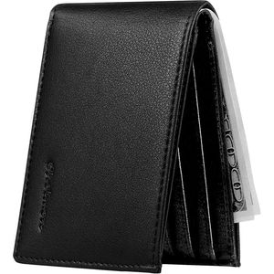 Portefeuille fin pour homme avec blocage RFID, porte-cartes de visite, poche avant et fenêtre d'identification – Cadeau idéal pour les hommes d'affaires - Product Image 1