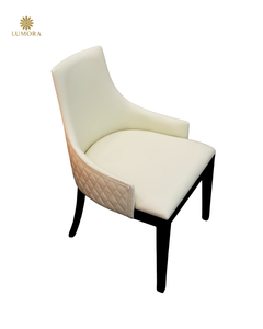 Morgan 1 Modern Ergonomic Upholstered Wood Dining Chair with <b>Backrest</b> for Home Office Hotel Apartment Villa Home Furniture - Product Image 1