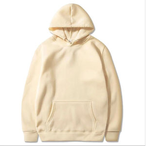 Sudadera con Capucha Gris para Hombre, Corte Regular, Color Sólido, con Bolsillo, Informal, de Algodón French Terry, para Otoño - Product Image 2