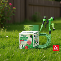Tuyau d'arrosage de jardin extensible en plastique renforcé Criscolor modèle 431537, fonction de pulvérisation, 7 fonctions, longueur 7,5 m pour l'arrosage du jardin