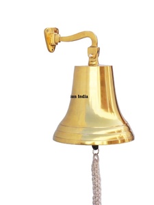 Latón macizo 11,5 \ "Campana de barco náutico Decoración de pared con temática de Ángel con punta de latón Campana de puerta Montada en la pared - Product Image 5