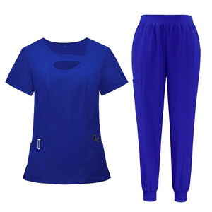 New Arrival Hospital Uniforms Medical Scrubs <b>Doctor</b> Denim Unisex Long Sleeve Best Design Scrub <b>Sets</b> - Product Image 1