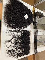 PROMO Extensions de cheveux humains naturels bouclés profonds 3C, texture personnalisée, non-Remy, couleur naturelle, provenance Vietnamienne, un seul donneur