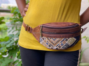 Nueva llegada elegante Jacquard Kilim cuero cadera bolsillo cinturón diseñador Venta caliente riñonera con multi-usos bolsa cinturones - Product Image 3