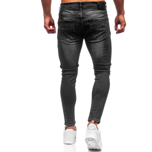 Pantalon cargo en jean pour homme avec poches utilitaires et coupe décontractée, idéal pour les tenues décontractées, le travail en extérieur ou le style streetwear avant-gardiste. - Product Image 3