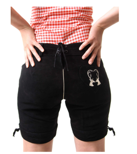 Shorts bavarois en cuir brodé noir pour homme, taille haute, style décontracté, tissu peigné tissé à la main, respirant - Product Image 4