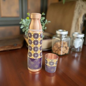 Ensemble de gobelets en cuivre de qualité supérieure avec motifs floraux imprimés, gobelets en cuivre faits à la main pour la maison, la cuisine et la salle à manger, gravés - Product Image 5