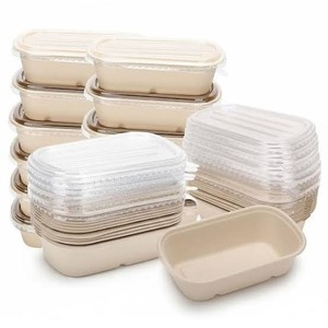 Contenants alimentaires jetables pour micro-ondes avec couvercles, boîtes à lunch en PLA - Product Image 3
