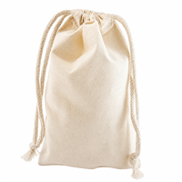 Sac de rangement en coton uni de qualité supérieure avec cordon de serrage, réutilisable, écologique, léger, grande capacité, multi-usages, emballage cadeau, voyage