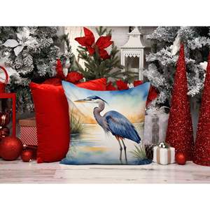 Blue Heron Emerging From <b>Day</b> Fading Machine Washable 14Hx14W Indoor & <b>Outdoor</b> Decorative Throw Pillow for Couch <b>Bed</b> & Patio - Product Image 6
