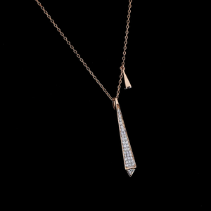 Collar con Colgante de Barra de Diamante Cultivado en Laboratorio, Diseño Minimalista Personalizado |   Fabricante de Joyería Fina OEM ODM |   Joyería Elegante para Uso Diario y Fiestas - Product Image 1