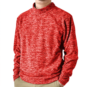 Pull à col roulé pour homme, sweat-shirt en tricot, coupe classique, couleur unie, respirant, polyester, vêtements décontractés d'automne - Product Image 5