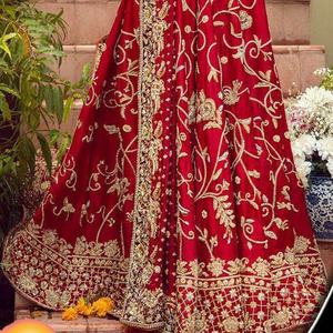 Collection de créateurs 2021 Lehnga en soie brodée pakistanaise et indienne Travail manuel complet Vente chaude Robe de fête de mariage Salwar - Product Image 2