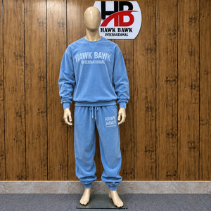 Conjunto Deportivo Oversize para Hombre, Estilo Casual para Exteriores, Cuello Redondo Elástico, Felpa Francesa, Corte Casual, Ropa Deportiva de Longitud Completa - Product Image 1