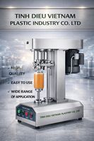Scelleuse semi-automatique à induction pour bouteilles PET, bocaux et canettes, fabriquée au Vietnam, pour produits chimiques, prête à être expédiée en Asie du Sud-Est