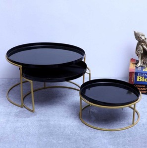 Premium 3 Tier Metal Display Stand – Round Serving <b>Trays</b> with Gold Frame for Buffet, Dessert & Catering - Product Image 2