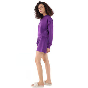Ensemble court pour femmes en gros – Qualité supérieure, tissu doux, manches longues, ensemble deux pièces confortable pour femmes, tenues assorties grandes tailles - Product Image 2