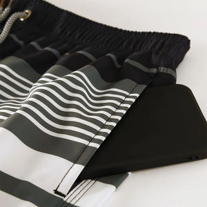 Short de bain décontracté pour homme, taille élastique, respirant, séchage rapide, 100 % polyester, service OEM - Product Image 5