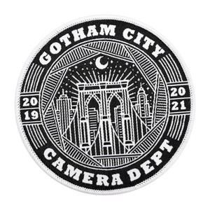 Gotham City <b>Camera</b> Dept Embroidered Patch Circle Iron-On Woven Fabric Patch 2019 2021 - Product Image 1
