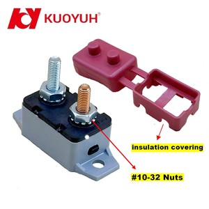 Serie KUOYUH AR # Interruptor de circuito de 10/32 clavijas con reinicio manual, cubierta paralela de plástico, 3-50A/12VDC SAE J553 50/60Hz para automoción - Product Image 3