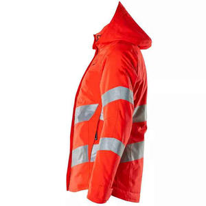 Chaqueta de Seguridad de Alta Visibilidad, Transpirable, Antiestática, con Capucha Desmontable, Impermeable, Resistente al Viento, Reflectante, para Uso en Exteriores - Product Image 2