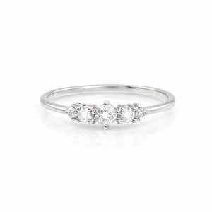 Bague de fiançailles en or blanc 14 carats, diamant rond brillant de 1,00 carat, clarté VS1, couleur F, style romantique, certifié IGI, bijoux en diamant - Product Image 1