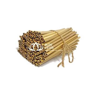 หลอดดูดน้ำไม้ไผ่คุณภาพสูง ปราศจากเศษไม้ |   หลอดดูดน้ำแบบใช้ซ้ำได้ เกรดพรีเมียม เรียบเนียน ขัดเงา BLUE LOTUS FARM เบนเต๋อ เป็นมิตรกับสิ่งแวดล้อม สำหรับส่งออก - Product Image 1