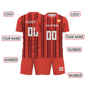 Prix de gros : Kits de football pour hommes 100 % polyester, maillots à manches courtes et uniformes avec shorts imprimés pour adultes, service OEM - Product Image 4
