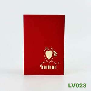 Carte d'invitation de mariage interactive 3D de luxe, faite à la main, style Kirigami, souvenir d'amour pour les couples, en provenance du Vietnam - Product Image 2
