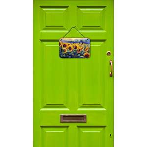 Nouveau multicolore tournesols aquarelle tenture murale imprime aluminium métal signe pour cuisine Bar salle de bain décor à la maison 8HX12W - Product Image 2