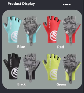 Guantes Deportivos de Motociclismo, Medios Dedos, Transpirables, de Nailon, para Verano, Entrenamiento, Fitness, Uso en Exteriores, Unisex - Product Image 3