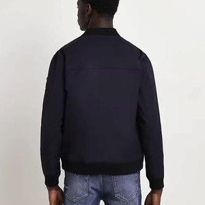 Veste bomber pour homme Econex Sports, couleur violette, col montant, fermeture éclair, coupe-vent décontractée, respirante, en polyester, pour l'automne - Product Image 4