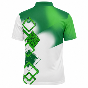 Chemise de sport de golf personnalisée à sublimation directe d'usine, respirante, à séchage rapide, anti-humidité, en toile polyester-coton pour hommes - Product Image 2