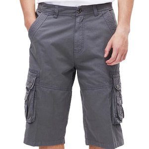 Shorts cargo pour homme, couleur unie, taille mi-haute, respirants, en coton, décontractés, avec plusieurs poches, fermeture à boutons - Product Image 5