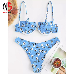 Wholesale High Quality Customized Printing Lightweight Women's Tankini <b>Sets</b> 1 <b>Bikini</b> Breathable Spandex/Polyester High Style2026 - Product Image 3