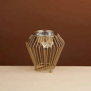 Quemador de Incienso de Metal Dorado de Lujo con Diseño de Flor, Mabkhara - Product Image 3